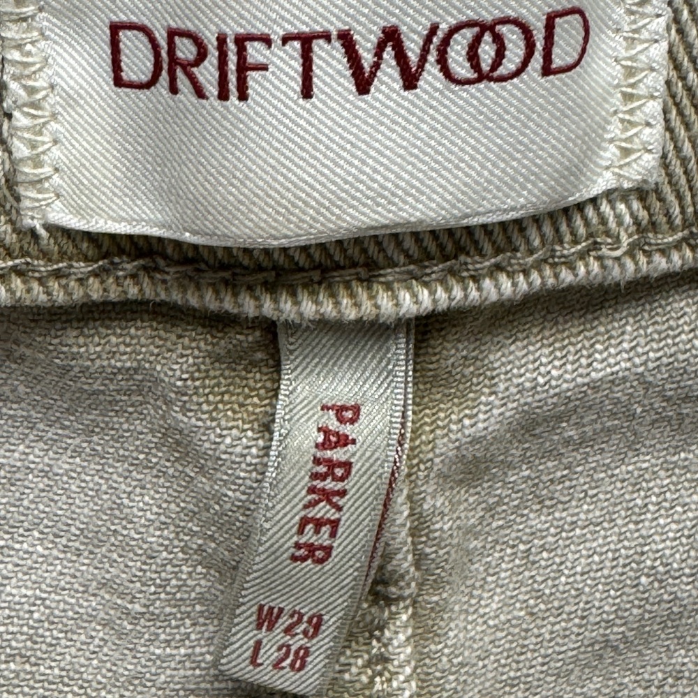 DRIFTWOOD (sold by FREE PEOPLE) Beige-ish embroidered jeans - Picture 2 of 11